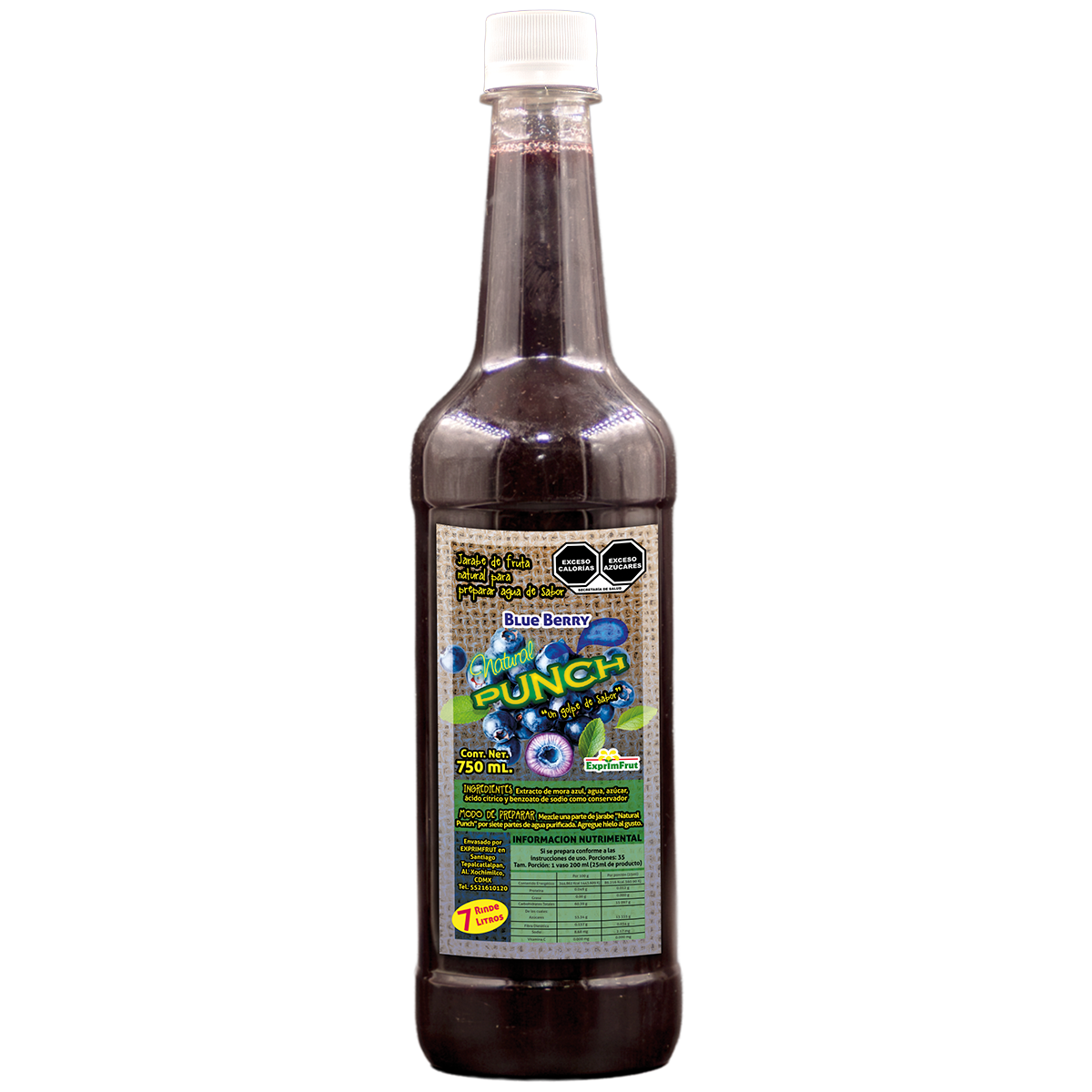 Jarabe Natural Punch Blueberry 750 ml