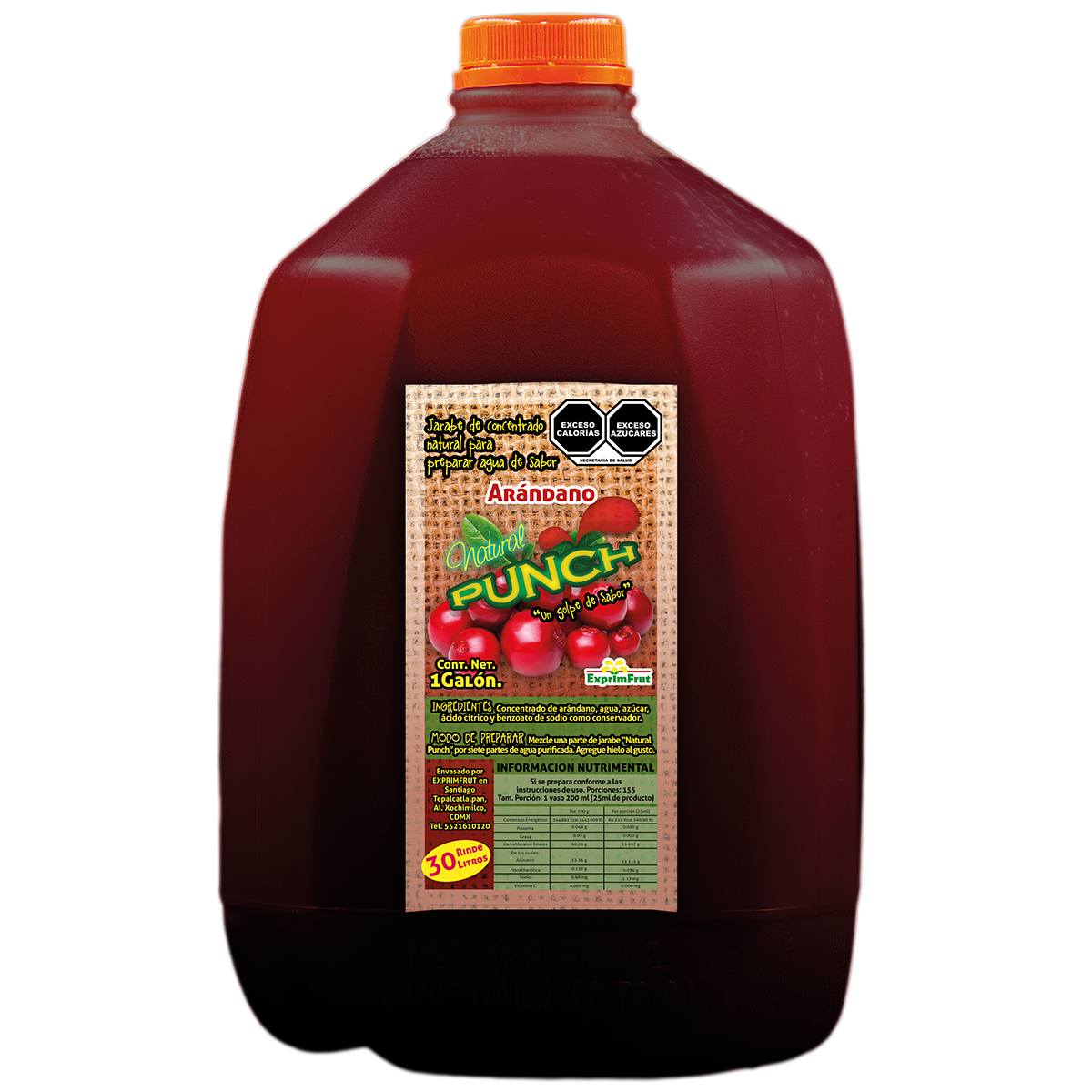 Jarabe Natural Punch Arándano 1 Galón (3.78 L)